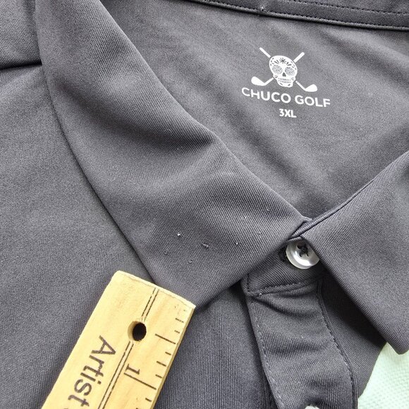 Chuco Golf Polo Shirt Mens XL‎ White Black Golf Performance Athletic Preppy - Picture 4 of 10